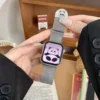 WPASWB001137-1151-01 Cute Panda Metal Strap Apple Watch Band