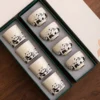 WPLSCPTC0007-0008-03 Cute Panda Pattern Tea Cup 4-Piece Set Gift Box