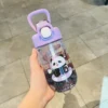 WPLSCPPC0057 Cute Panda Pattern Transparent Straw Portable Water Bottle