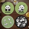 WPLSCS000290 Cute Panda Round Coaster
