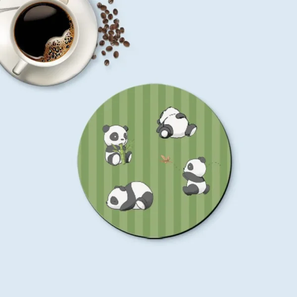 WPLSCS000285 Cute Panda Round Coaster