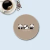 WPLSCS000287 Cute Panda Round Coaster