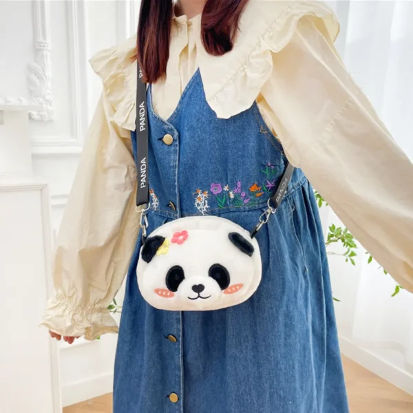 WPBGST000001-0002-3 Cute Plush Panda Shoulder Bag Crossbody Bag