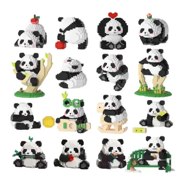 WPDTBB000138-0146 Panda Multi-Shape Micro Building Blocks