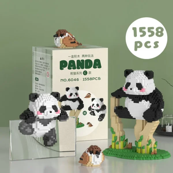 WPDTBB000140 Cute Star Panda Multi-Shape Micro Building Blocks Bricks