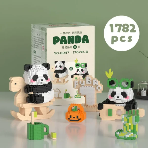WPDTBB000141 Cute Star Panda Multi-Shape Micro Building Blocks Bricks