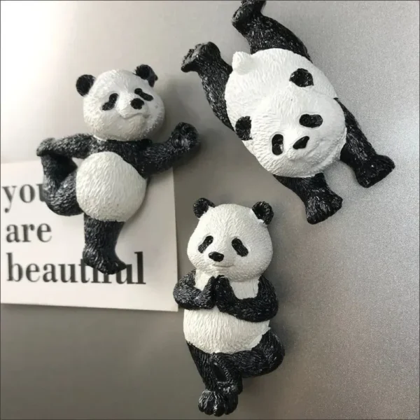 WPDCFM000011-0014-01 Cute Yoga Panda Fridge Magnet Decorations