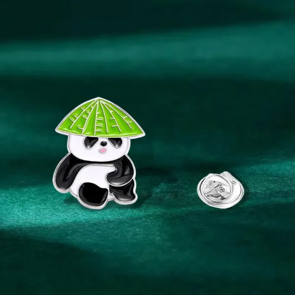 WPDCBR000118 Delicate Cute Panda Brooch Pin, Clothing and Bag Accessory