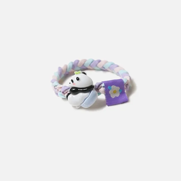WPDCHA000212 Dopamine Cute Panda Hair Tie Woven High Elasticity Hair Band