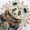 WPCTTS000486-0495-02 Ethnic Embroidered Panda Vintage T-shirt