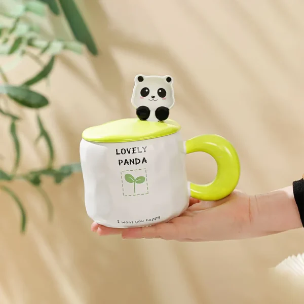 WPLSCPMU0173 Cute Panda Ceramic Mug with Lid
