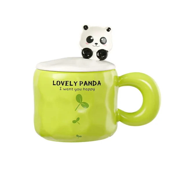 WPLSCPMU0176 Cute Panda Ceramic Mug with Lid