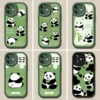 Leather Texture Panda Silicone Apple iPhone Case