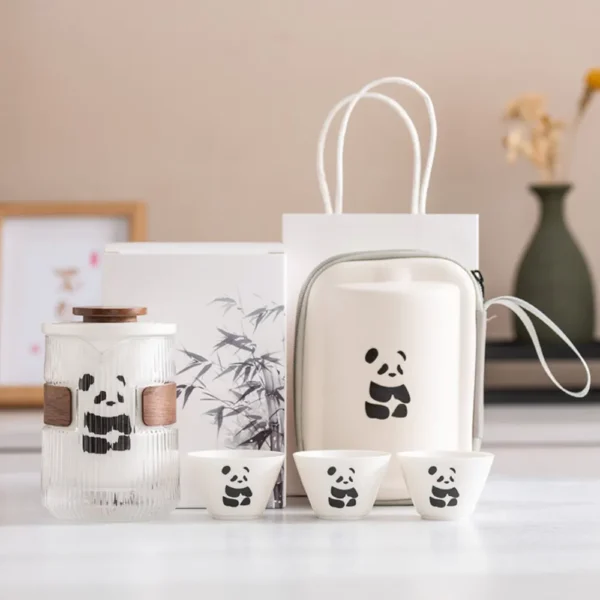 WPLSCPTC0002-01 Panda Travel Tea Set