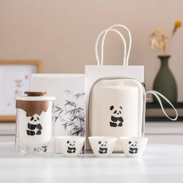 WPLSCPTC0003-01 Panda Travel Tea Set