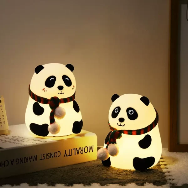 Mini Panda Silicone Rechargeable Tap Control LED Night Light