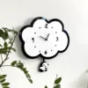 Minimalist Cloud-Shaped Panda Pendulum Silent Wall Clock