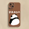 Multicolor Cute Panda Back Silicone Phone Case for Apple iPhone