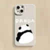 Multicolor Cute Panda Back Silicone Phone Case for Apple iPhone