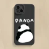 Multicolor Cute Panda Back Silicone Phone Case for Apple iPhone