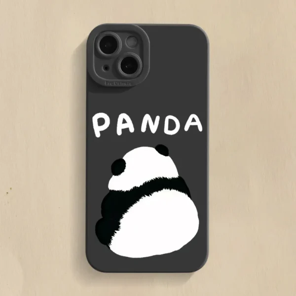Multicolor Cute Panda Back Silicone Phone Case for Apple iPhone