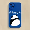 Multicolor Cute Panda Back Silicone Phone Case for Apple iPhone