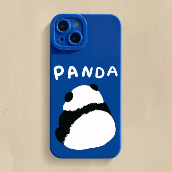 Multicolor Cute Panda Back Silicone Phone Case for Apple iPhone