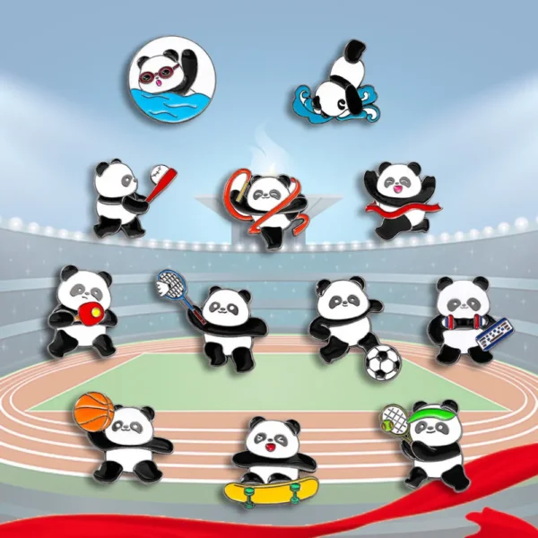 WPDCBR000126-138-01 Olympics Panda Badge Lapel Pin