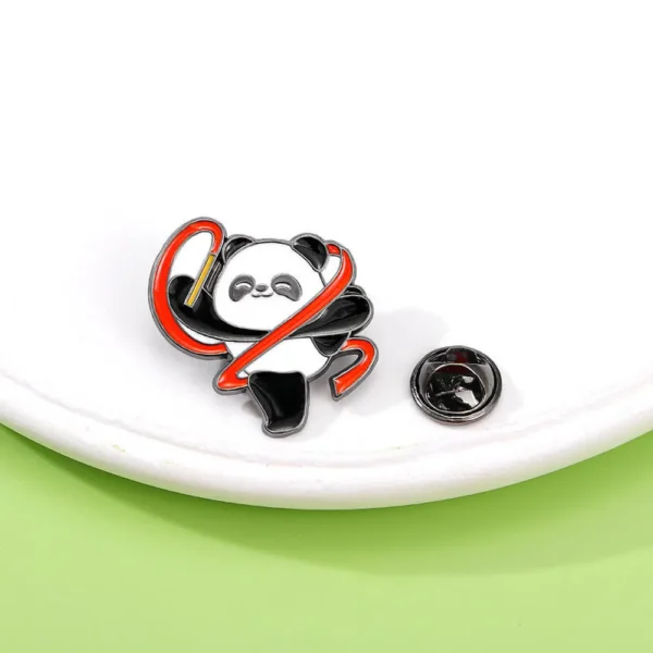 WPDCBR000134 Olympics sport Panda Badge Lapel Pin