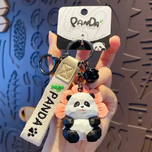 WPDCCM000064 Wooden Panda Keychain