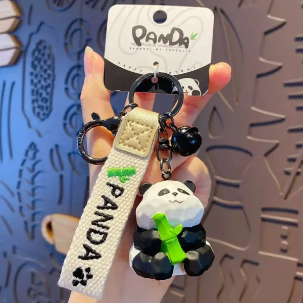WPDCCM000065 Wooden Panda Keychain