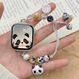 WPASWB000275-0279-01 Panda Beaded Bracelet Apple Watch Band