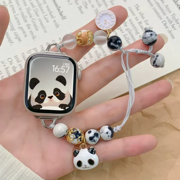 WPASWB000275-0279-01 Panda Beaded Bracelet Apple Watch Band