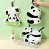 WPCTTW000141-0144-01 Panda Shaped Coral Fleece Hand Towel