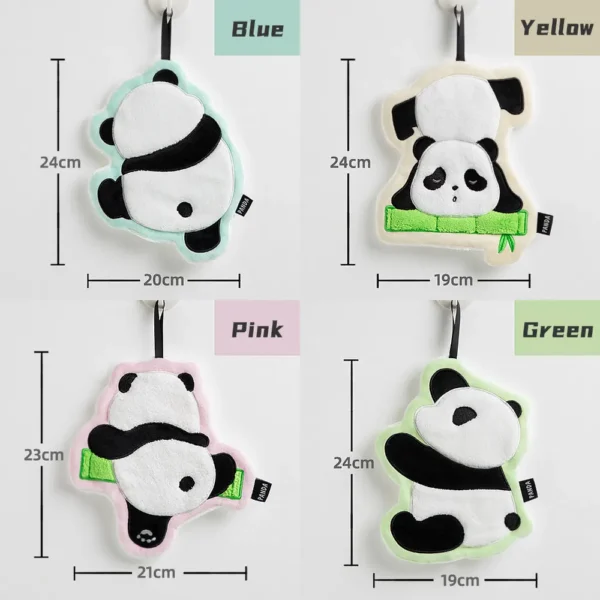 WPCTTW000141-0144-02 Panda Shaped Coral Fleece Hand Towel