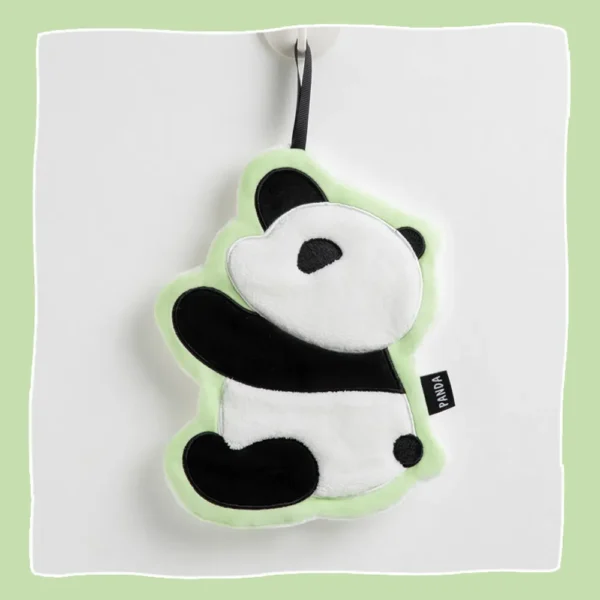 WPCTTW000143 Panda Shaped Coral Fleece Hand Towel