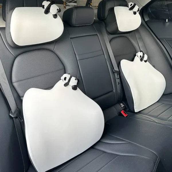 WPHHCS000008-03 Panda Themed Car Lumbar Support Pillow