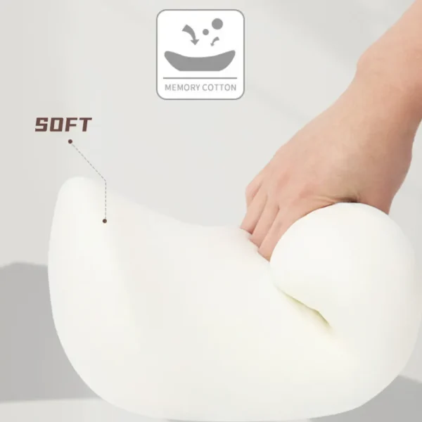 WPHHCS000008-04 Panda Themed Car Headrest and Lumbar Support Pillow with Memory Foam