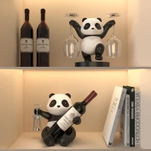 WPDTOM000019-0023-01 Panda Wine Rack Luxury Home Decor Ornament