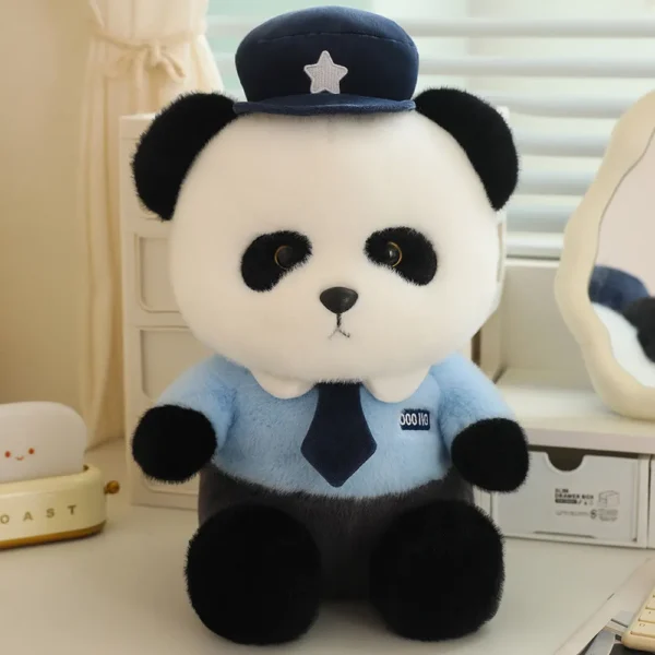 WPDTPT000077 Police Panda Plush Toy Doll