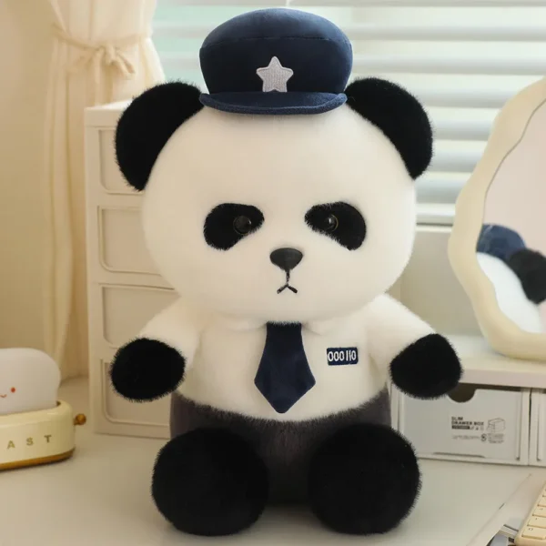 WPDTPT000078 Police Panda Plush Toy Doll