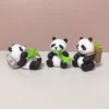 Realistic Panda and Bamboo Series Mini Desk Decor Figurines
