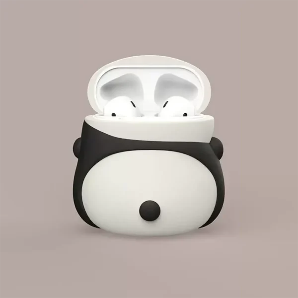 WPASEC000207-02 Realistic Panda Huahua Silicone Apple AirPods Protection Case