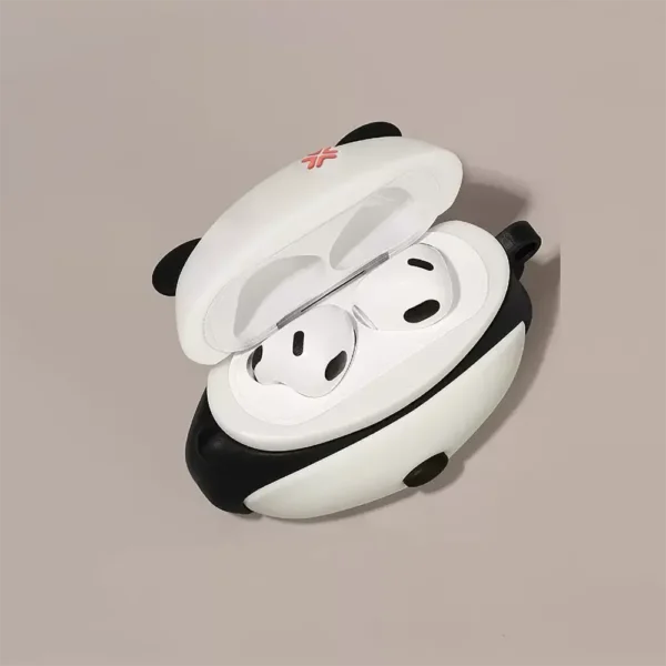 WPASEC000207-04 Realistic Panda Huahua Silicone Apple AirPods Protection Case