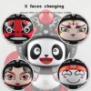 WPDTOM000010-0013-03 Sichuan Opera Face-Changing Panda Doll Traditional Desk Decor