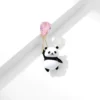 Pink Diamond Shaped Panda Brooch Accessory