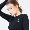 WPDCBR000139-03 Stylish Pink Diamond Shaped Balloon Panda Brooch Accessory