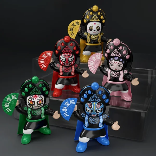 WPDTOM000014-0018-02 Traditional Face-Changing Panda Doll Chinese Desk Decor