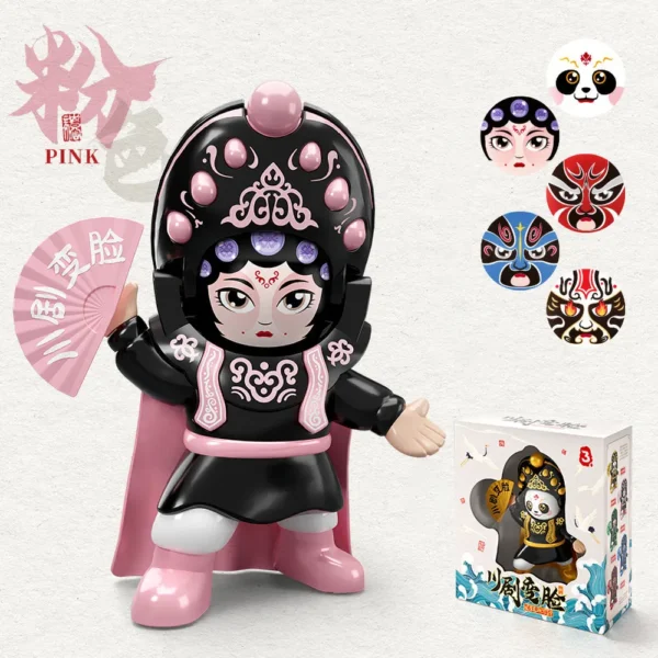 WPDTOM000018 Traditional Face-Changing Panda Doll Chinese Desk Decor