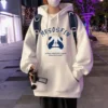 WPCTSS000279 Trendy Covered Eyes Panda Vintage Cotton Hoodie for Men